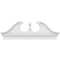 Ekena Millwork Rams Head Architectural Grade PVC Combination Pediment, 64"W x 22-7/8"H x 2-3/4"P PEDPC064X230RHP00 - alternate 2